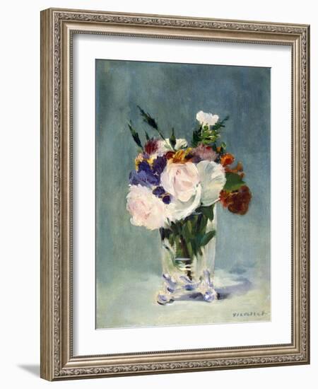 Flowers in a Crystal Vase-Edouard Manet-Framed Photographic Print