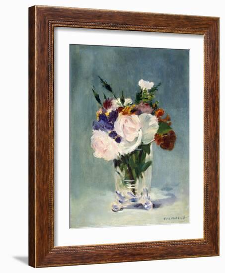 Flowers in a Crystal Vase-Edouard Manet-Framed Photographic Print