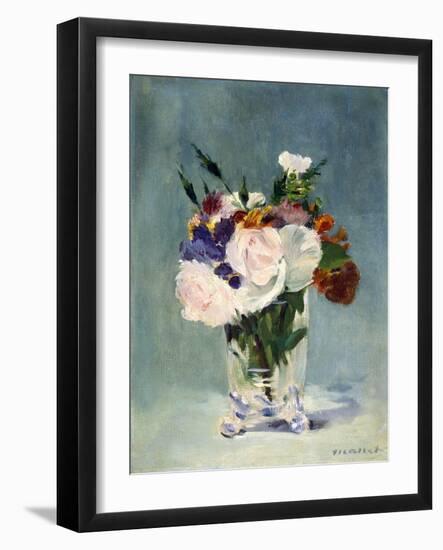 Flowers in a Crystal Vase-Edouard Manet-Framed Photographic Print