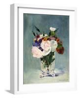 Flowers in a Crystal Vase-Edouard Manet-Framed Photographic Print