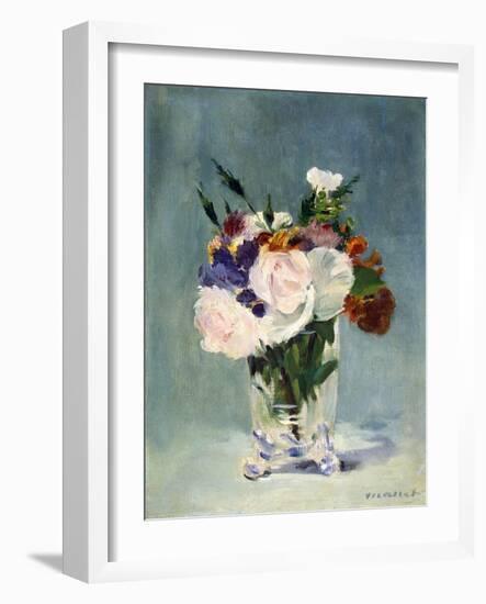 Flowers in a Crystal Vase-Edouard Manet-Framed Photographic Print