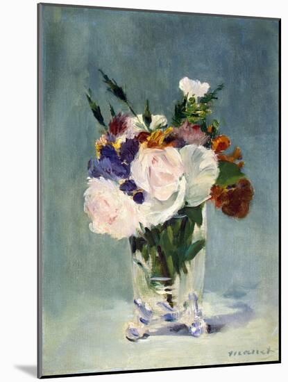 Flowers in a Crystal Vase-Edouard Manet-Mounted Photographic Print