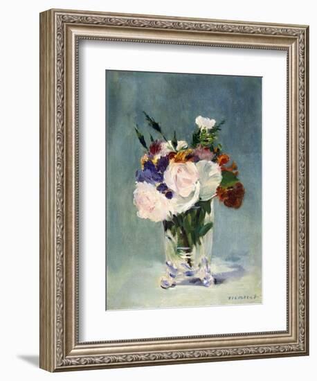 Flowers in a Crystal Vase-Edouard Manet-Framed Photographic Print