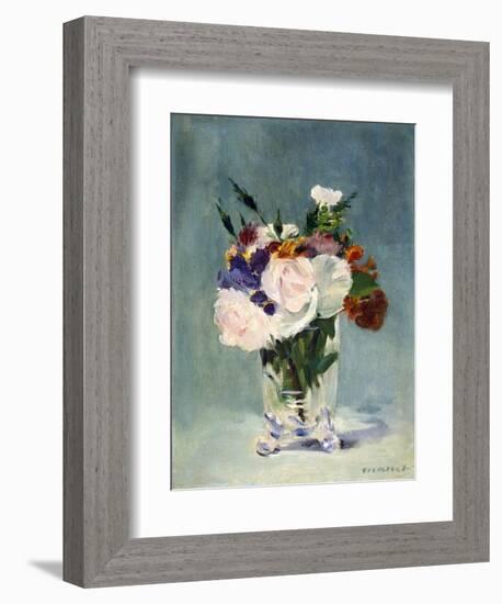 Flowers in a Crystal Vase-Edouard Manet-Framed Photographic Print