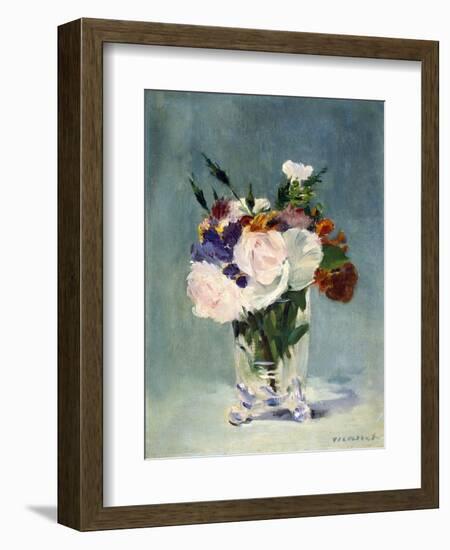 Flowers in a Crystal Vase-Edouard Manet-Framed Photographic Print