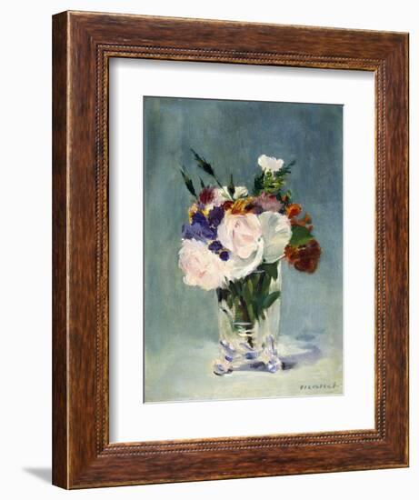 Flowers in a Crystal Vase-Edouard Manet-Framed Photographic Print