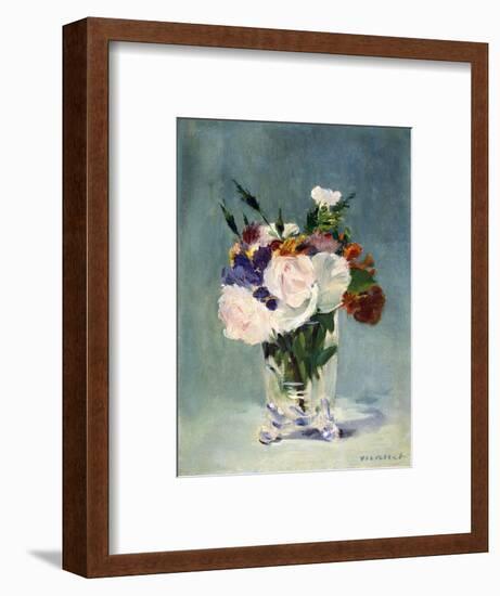 Flowers in a Crystal Vase-Edouard Manet-Framed Photographic Print