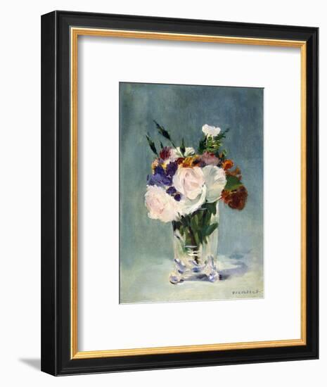 Flowers in a Crystal Vase-Edouard Manet-Framed Photographic Print