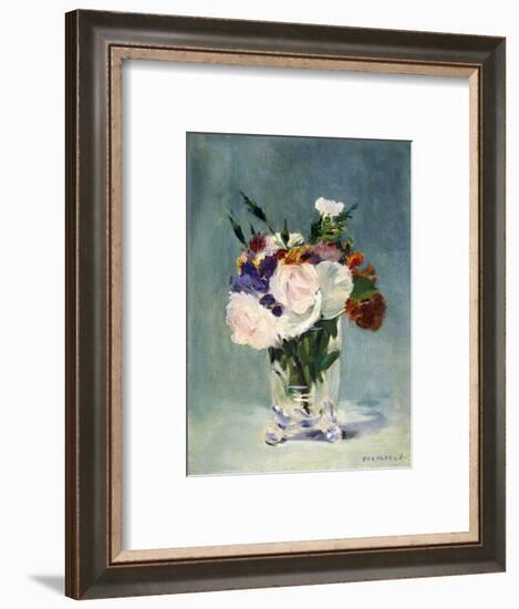 Flowers in a Crystal Vase-Edouard Manet-Framed Photographic Print