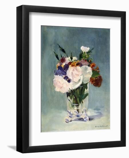 Flowers in a Crystal Vase-Edouard Manet-Framed Photographic Print