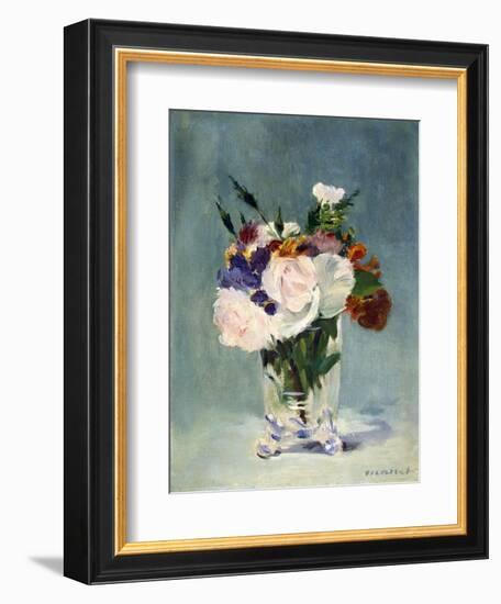 Flowers in a Crystal Vase-Edouard Manet-Framed Photographic Print