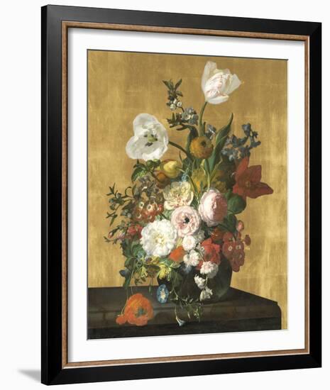 Flowers in a Glass Vase - Luxe-Rachel Ruysch-Framed Giclee Print