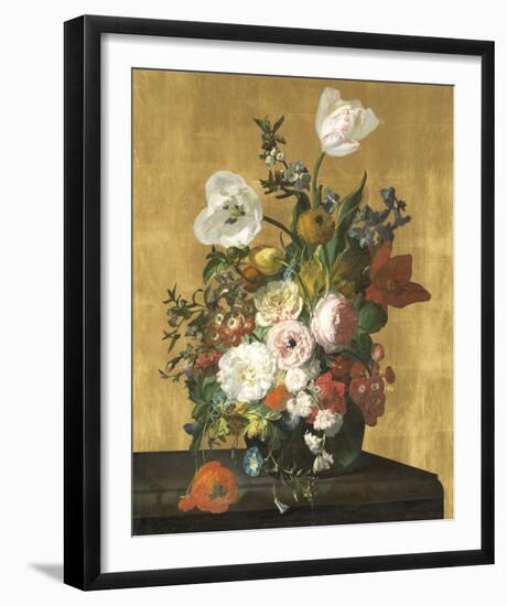 Flowers in a Glass Vase - Luxe-Rachel Ruysch-Framed Giclee Print