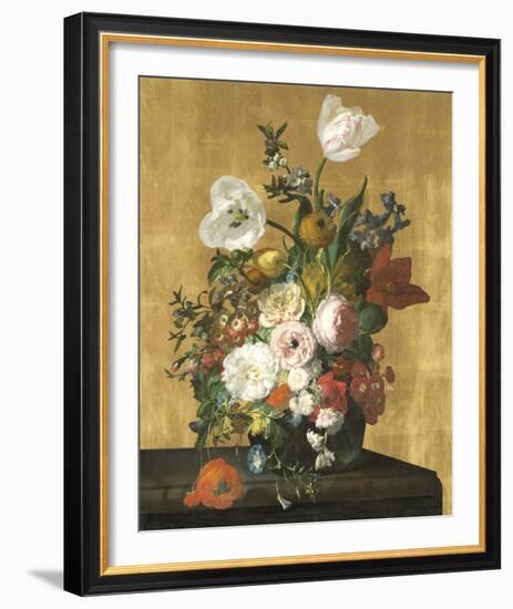 Flowers in a Glass Vase - Luxe-Rachel Ruysch-Framed Giclee Print