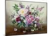 Flowers in a Glass Vase-Albert Williams-Mounted Premium Giclee Print