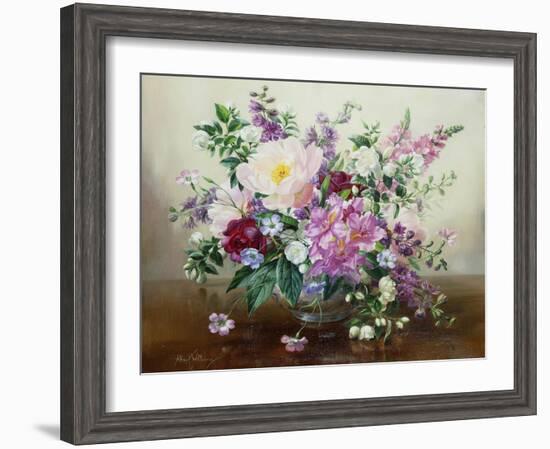 Flowers in a Glass Vase-Albert Williams-Framed Giclee Print