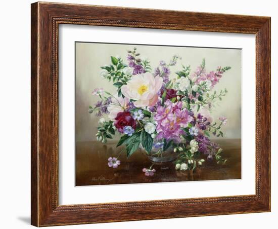 Flowers in a Glass Vase-Albert Williams-Framed Giclee Print