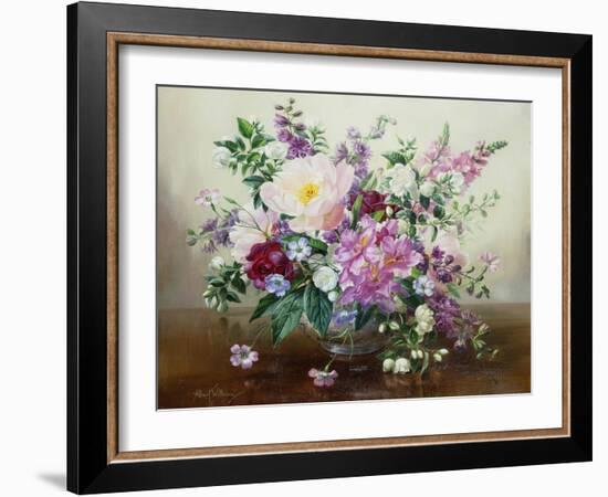 Flowers in a Glass Vase-Albert Williams-Framed Giclee Print