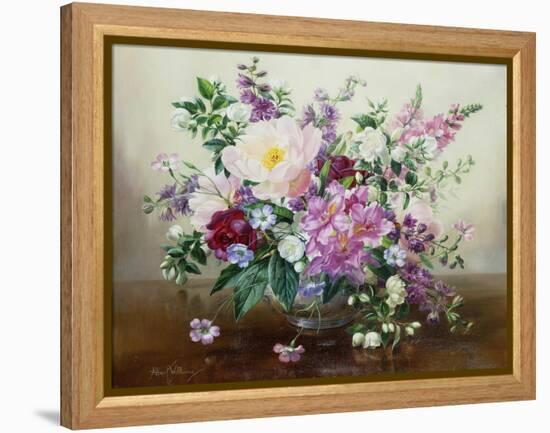 Flowers in a Glass Vase-Albert Williams-Framed Premier Image Canvas