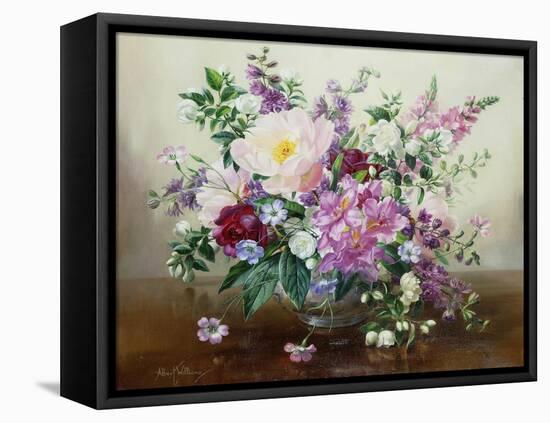 Flowers in a Glass Vase-Albert Williams-Framed Premier Image Canvas