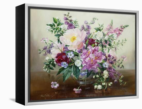 Flowers in a Glass Vase-Albert Williams-Framed Premier Image Canvas