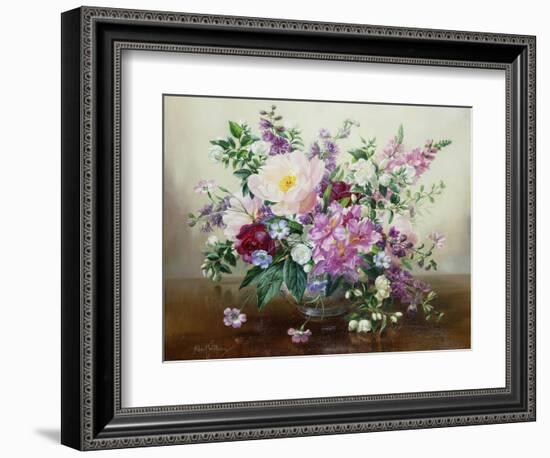 Flowers in a Glass Vase-Albert Williams-Framed Giclee Print