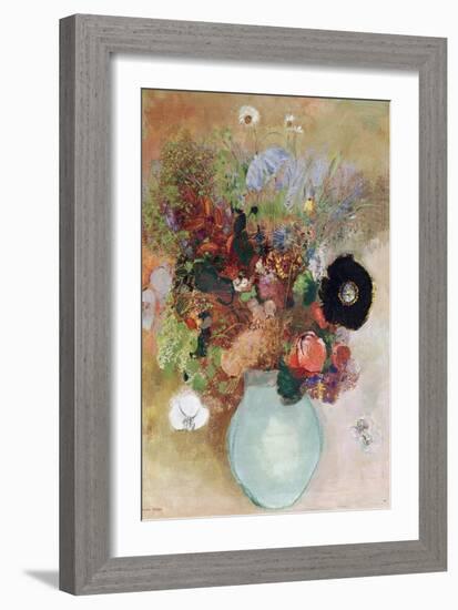 Flowers in a Green Vase, 1910-Odilon Redon-Framed Giclee Print