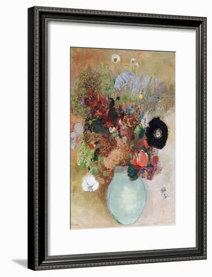 Flowers in a Green Vase, 1910-Odilon Redon-Framed Giclee Print