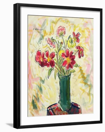 Flowers in a Green Vase, 1928-Alfred Henry Maurer-Framed Giclee Print