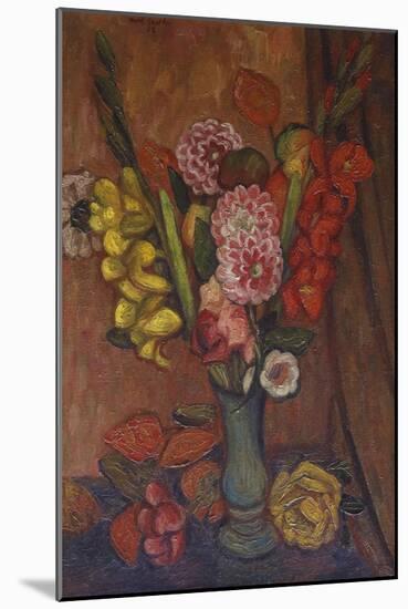 Flowers in a Green Vase-Mark Gertler-Mounted Giclee Print