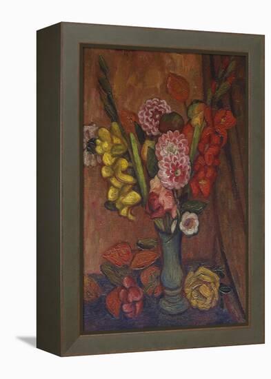 Flowers in a Green Vase-Mark Gertler-Framed Premier Image Canvas