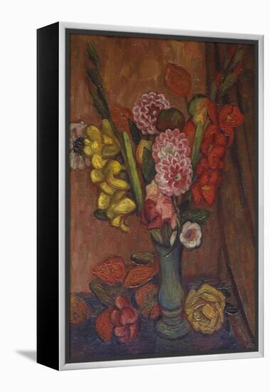 Flowers in a Green Vase-Mark Gertler-Framed Premier Image Canvas