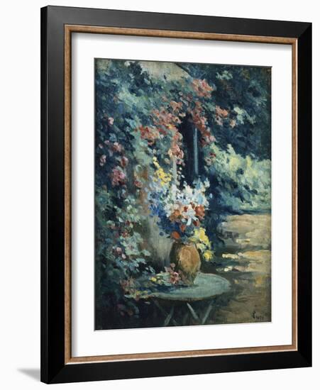 Flowers in a Landscape-Maximilien Luce-Framed Giclee Print