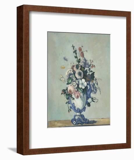 Flowers in a Rococo Vase, 1876-Paul Cezanne-Framed Art Print