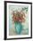 Flowers in a Turquoise Vase, C.1912-Odilon Redon-Framed Giclee Print