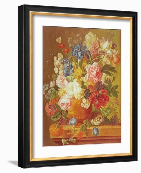 Flowers in a Vase, 1789-Paul Theodor van Brussel-Framed Giclee Print