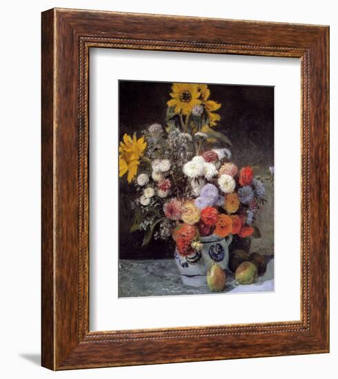 Flowers in a Vase, 1869-Pierre-Auguste Renoir-Framed Art Print