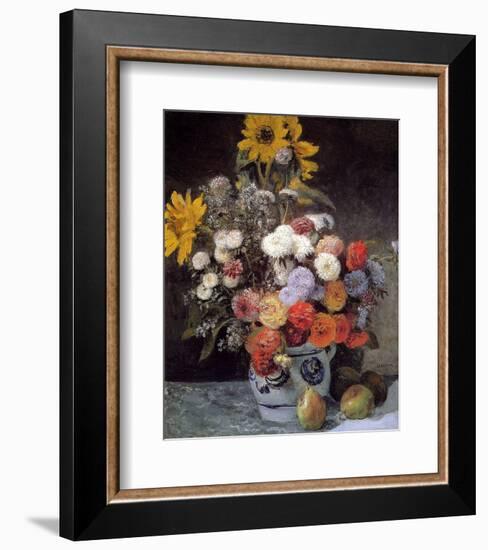 Flowers in a Vase, 1869-Pierre-Auguste Renoir-Framed Art Print