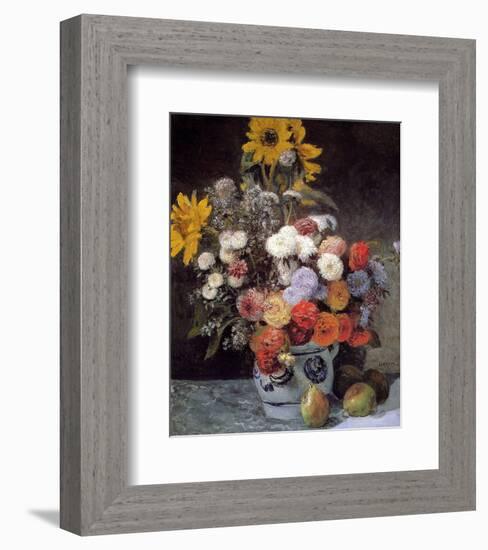 Flowers in a Vase, 1869-Pierre-Auguste Renoir-Framed Art Print