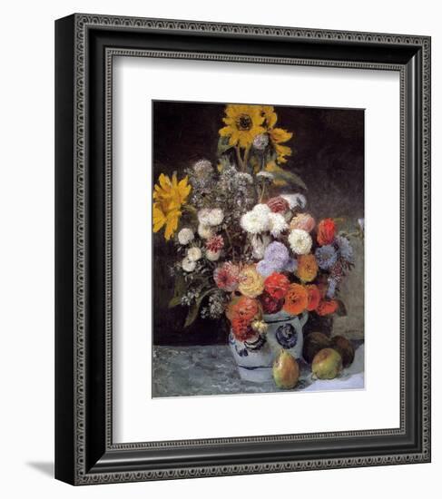 Flowers in a Vase, 1869-Pierre-Auguste Renoir-Framed Art Print