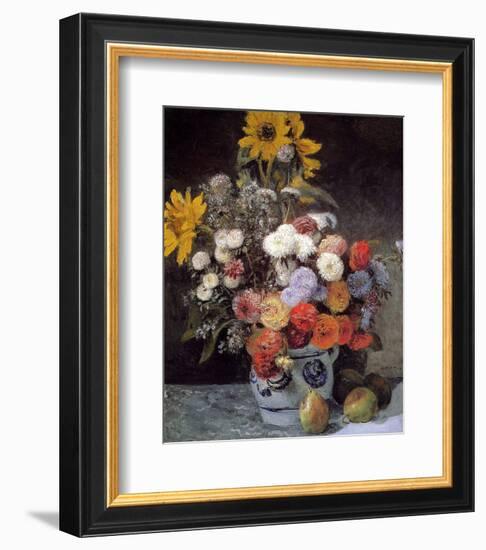 Flowers in a Vase, 1869-Pierre-Auguste Renoir-Framed Art Print