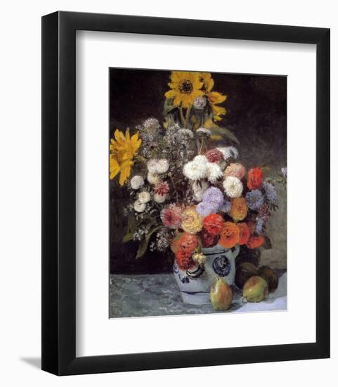Flowers in a Vase, 1869-Pierre-Auguste Renoir-Framed Art Print