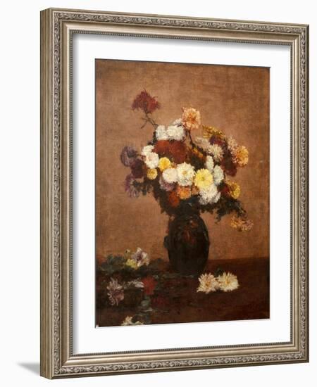 Flowers in a Vase, 1872-Henri Fantin-Latour-Framed Giclee Print