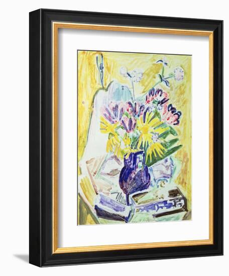 Flowers in a Vase, 1918-19-Ernst Ludwig Kirchner-Framed Giclee Print