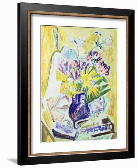 Flowers in a Vase, 1918-19-Ernst Ludwig Kirchner-Framed Giclee Print