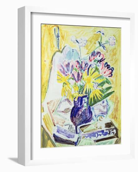 Flowers in a Vase, 1918-19-Ernst Ludwig Kirchner-Framed Giclee Print