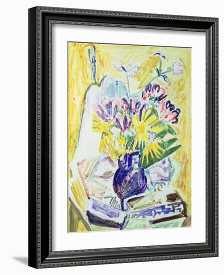 Flowers in a Vase, 1918-19-Ernst Ludwig Kirchner-Framed Giclee Print