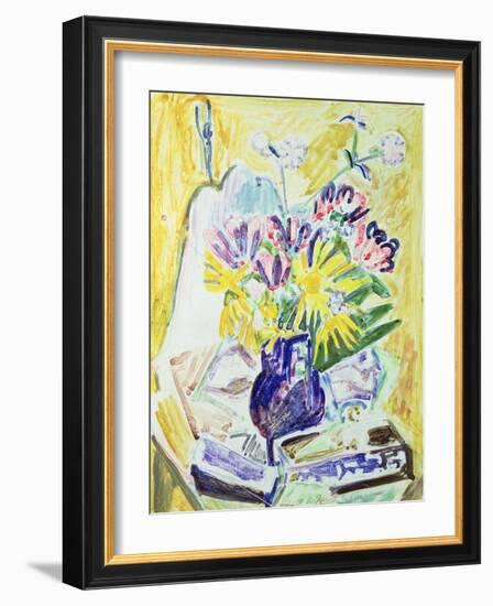 Flowers in a Vase, 1918-19-Ernst Ludwig Kirchner-Framed Giclee Print