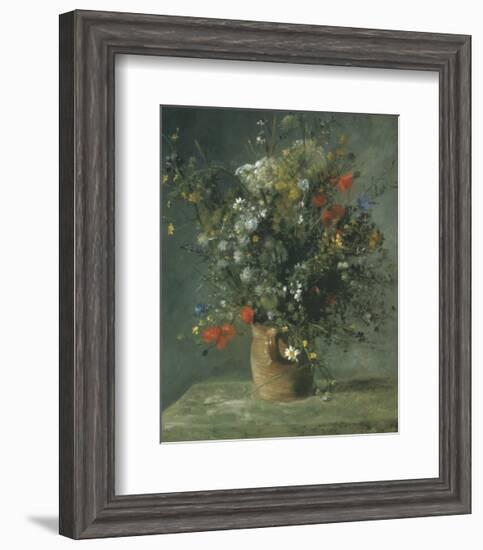 Flowers in a Vase c.1866-Pierre-Auguste Renoir-Framed Art Print