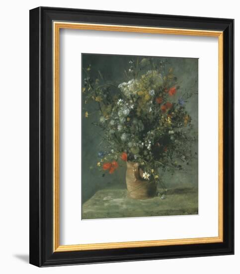 Flowers in a Vase c.1866-Pierre-Auguste Renoir-Framed Art Print